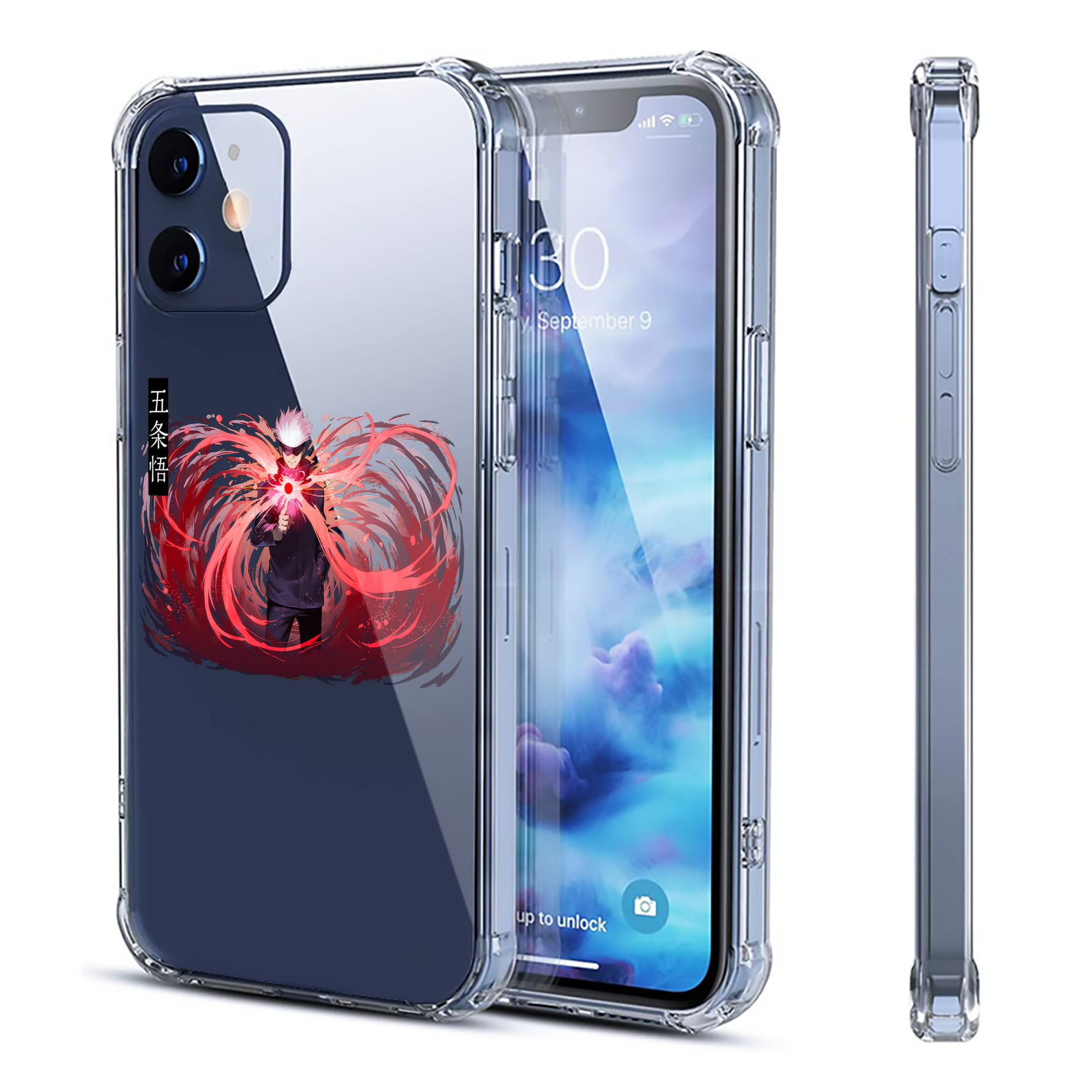 （画像用） 呪術廻戦 Jujutsu Kaisen 【iPhone 12シリーズ対応】透明スマホケース（クリアソフトケース）
